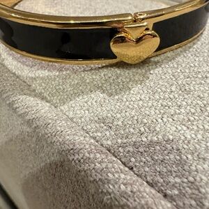 Kate Spade Black and Gold Heart Bracelet